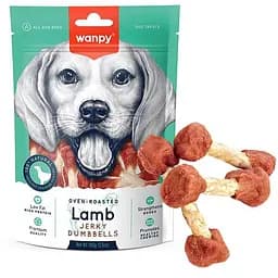 Wanpy Lamb Jerky Dumbell ванпи вяленый ягненок кость-гантель лакомство для собак