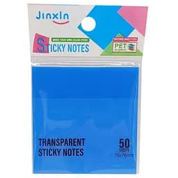 Прозрачные стикеры для заметок Р71-1, 50 листов, 76 х 76 мм Синий