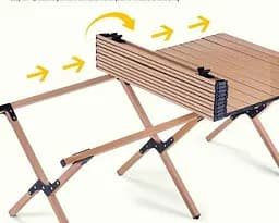 Розкладний стіл SpringFun S 60×45×60см кемпінговий портативний стіл для туризму Металевий каркас 30 кг - мініатюра 5