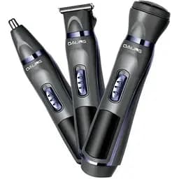 Акумуляторна машинка Daling DL-9252 3 в 1 чоловічий триммер для бороди носа та волосся 5Вт Сірий