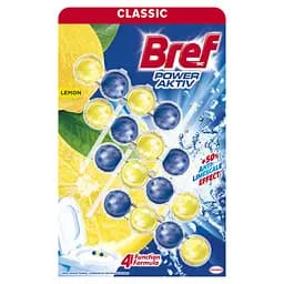 Уцінка. Туалетний блок Bref Сила актив Лимон Квадропак 200 г (50 г х 4 шт.)