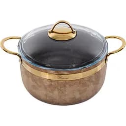 Кастрюля Brioni Royal Stone Tigereye Gold антипригарная 24 см 5 л (764-047)