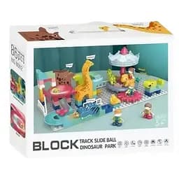 Детский конструктор Дино-парк 8002, с лабиринтом и горками, 86 элементов