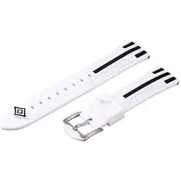 Силіконовий ремінець Primo Dart для годинника Motorola Moto 360 2nd gen (46 мм) White-Black