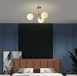 Підвісний/стельовий світильник з білими плафонами Line.F AOC 9/3 GD