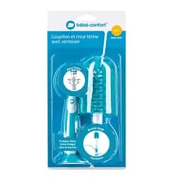 Щіточка 2 в 1 Bebe Confort Wide Neck Bottle Brush та Teat Brush, для миття пляшечки та соски, блакитна (3102201830) - мініатюра 4