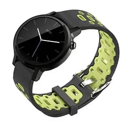 Спортивний ремінець Primo Perfor Classic для годинника Motorola Moto 360 2nd gen (42 мм ) Black Green - мініатюра 2