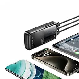 Зовнішній акумулятор, Power bank зі швидкою зарядкою AWEI P13K 20000mAh PD22 5W Чорний - мініатюра 4