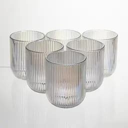 Набор стаканов 6 штук 250 мл для сока лимонадов воды коктейлей стаканы стеклянные для напитков Yiwu HP-19-204