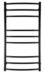 Водяна рушникосушка Unio LDE W 1000-500-9 BLK Драбинка Дуга Еліт чорна, Чорний матовий