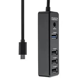 Хаб разветвитель мультипортовый адаптер Earldom Usb-C на 4 Usb выхода et-Hub08 4 in 1 Hub