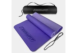 Коврик для йоги и фитнеса EasyFit TPE+TC 6 мм двухслойный + Чехол сиреневый (EF-1924s-VV)