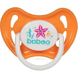 Пустушка кругла Baboo Sea Life, силіконова, 6+ міс., помаранчева (5-028)
