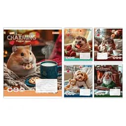 Набор тетрадей 1 Вересня Charming А5, 18 листов 25 шт. (768185)