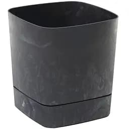 Вазон Lamela Clima с подставкой 25х25х24.3 см черный бетон (9711420)
