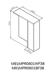 Дзеркало з шафою AM.PM Gem S 60 см M91MPR0601BF38 - мініатюра 8