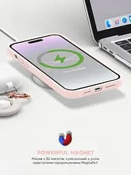 Силиконовый чехол с MagSafe для Apple iPhone 14 Pro Max, ICON2 MagCase, розовый, противоударный, панель с мягкой подкладкой, защита всего корпуса, поддержка беспроводной зарядки, совместим с защитными стеклами и пленками, ArmorStandart (ARM68410) - мініатюра 9