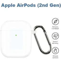 Чохол BeCover Silicon для Apple AirPods (2nd Gen) Transparancy (710198) - мініатюра 2