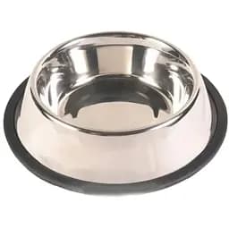 Миска для собак Trixie металева з гумовою кромкою 0.7 л 21 см (24852)