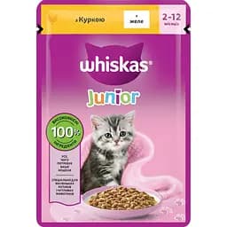 Вологий корм для кішок Whiskas Kitten Курка в желе 85 г (5900951302152)