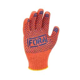 Рукавички Долоні Фора 15300 робочі з ПВХ крапкою помаранчевий 7 клас 10 розмір