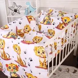 Комплект постільної білизни MirSon Бязь Kids Time 20-0034 King Tiger 160x220 см (2200009639135)
