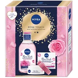 Набор женский Nivea Rose Touch 2024: Увлажняющий гель-крем 50 мл + Мицеллярная вода 400 мл