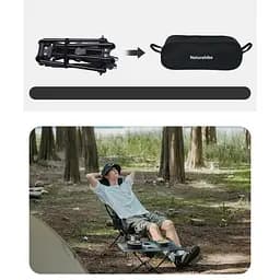 Крісло складане Naturehike Clamshell 001 Triangle Folding Moon Chair, чорний - мініатюра 7