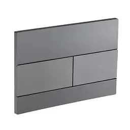 Панель змиву Koer KT-0603-07 240x160x10mm пластикова, кнопка лінійна KR5321, Графит