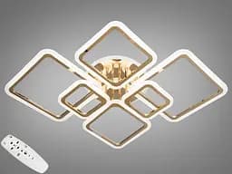 LED люстра на пульті з димером і різнобарвним підсвічуванням, 150W