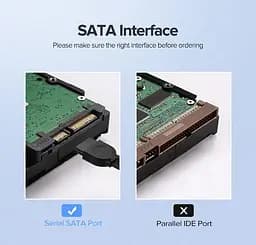 Кабель Ugreen Angled SATA 3 Data Cable 0.5m Black US217 (30797) - мініатюра 6