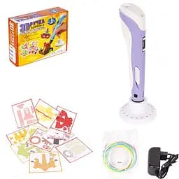 3D Ручка (3DPEN-3) - 3 NEW с трафаретами DX008 Фиолетовый