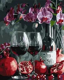 Набор для росписи по номерам Цветение орхидей, Ideyka, 40x50 см, КНО5700