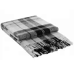 Плед вовняний Vladi Ельф 170х210 біло-сірий 2