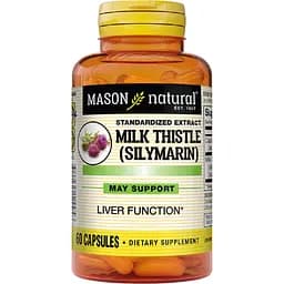 Розторопша (сілімарін) Mason Natural Milk Thistle (Silymarin) 60 капсул