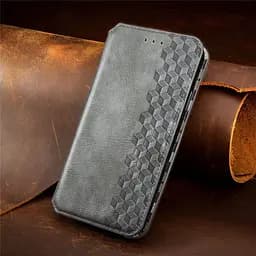 Шкіряний чохол-книжка GETMAN Cubic (PU) для Xiaomi 13 Pro Сірий - мініатюра 4