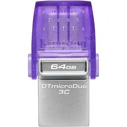 USB Flash накопичувач Kingston 64GB DataTraveler microDuo 3C G3 USB 3.2/Type-C (DTDUO3CG3/64GB)