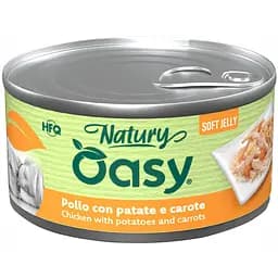 Вологий корм Oasy Dog Wet Natury для собак курка з картоплею та морковю 150 г