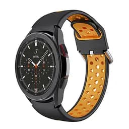 Ремінець для Samsung Galaxy Watch 4 40mm - чорно-жовтий ширина кріплення 20мм силікон Watchbands Galaxy Uniq (W40-5WB51608137) - мініатюра 2