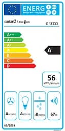 Витяжка похила Cata & Can Roca 80 см 1400 м.куб/рік Greco 80 wh білий - мініатюра 2