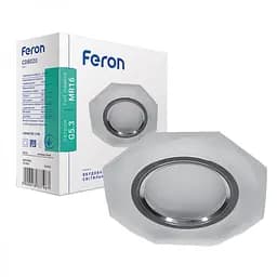 Свiтильник точковий Feron CD8020 під лампу з підсвіткою хром (1833)