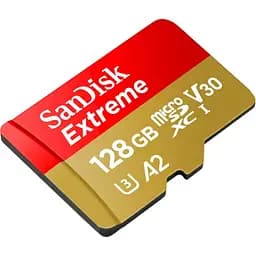 Карта памятi MicroSDXC 128GB UHS-I U3 R190/W90MB/s SanDisk Extreme V30 + SD-адаптер (SDSQXAA-128G-GN6AA) - мініатюра 3