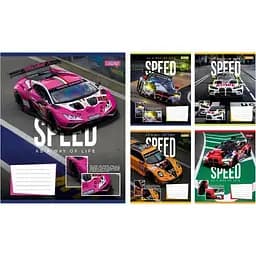 Зошит учнівський "Speed as a way of life" 1B 768012 12 аркушів Різнокольоровий 1 шт. в асортименті