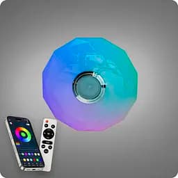 Люстра светодиодная 517 Dlight RGB с пультом и колонкой 45Вт Белый (02148)