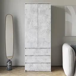 Шкаф с полками для одежды Moreli T-210 2117x800x500 мм Бетон (mo-t210-beton)