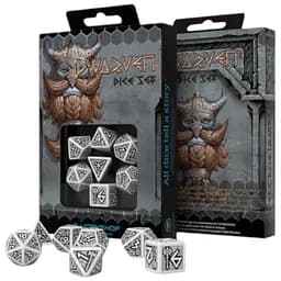 Набор кубиков Dwarven White & black Dice Set , 7 шт. (SDWA02)