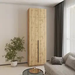 Шафа 2-дверна з антресоллю MebelStar Оскар ДСП BL-B, стандарт 80x52x260 см Дуб тахо (MBS-4778)