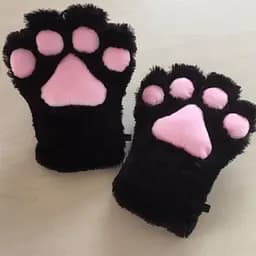 Косплей Рукавички Лапи Кішки Чорні Cosplay Cat Paws Gloves Black P CCPGB - мініатюра 2