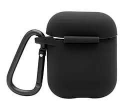 Чохол для навушників Apple AirPods Silicone Case with carbine [Black] [39573] - мініатюра 4