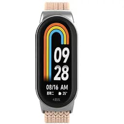 Ремінець для Xiaomi Smart Band 10/9/8, Braided Solo Loop, пудровий, нейлоновий плетений браслет, еластичний змінний ремінець для фітнес-трекера з надійним кріпленням, ArmorStandart (ARM86883) - мініатюра 3